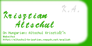 krisztian altschul business card